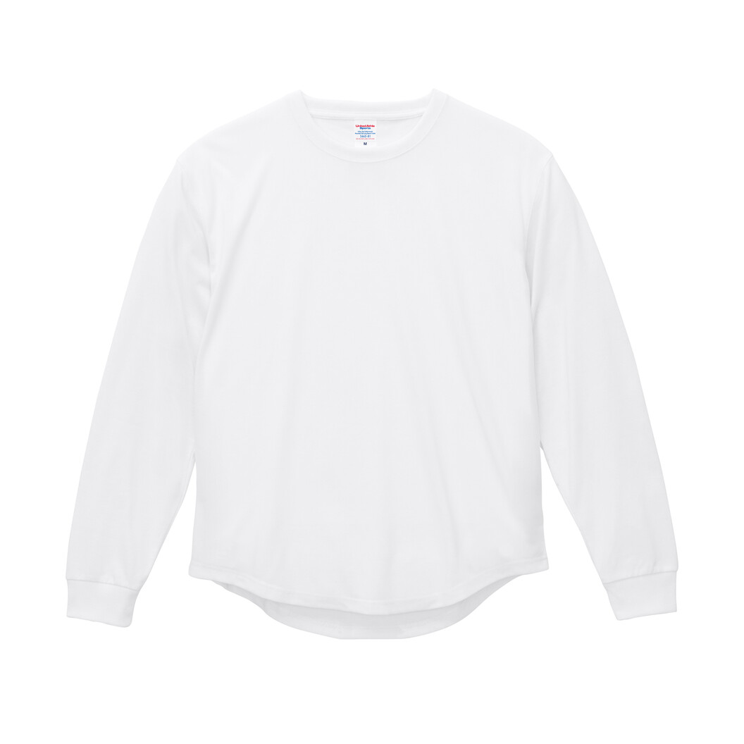 5.6オンス ドライコットンタッチ ラウンドテール ロングスリーブ Tシャツ(2.1インチリブ・ローブリード) 5663-01