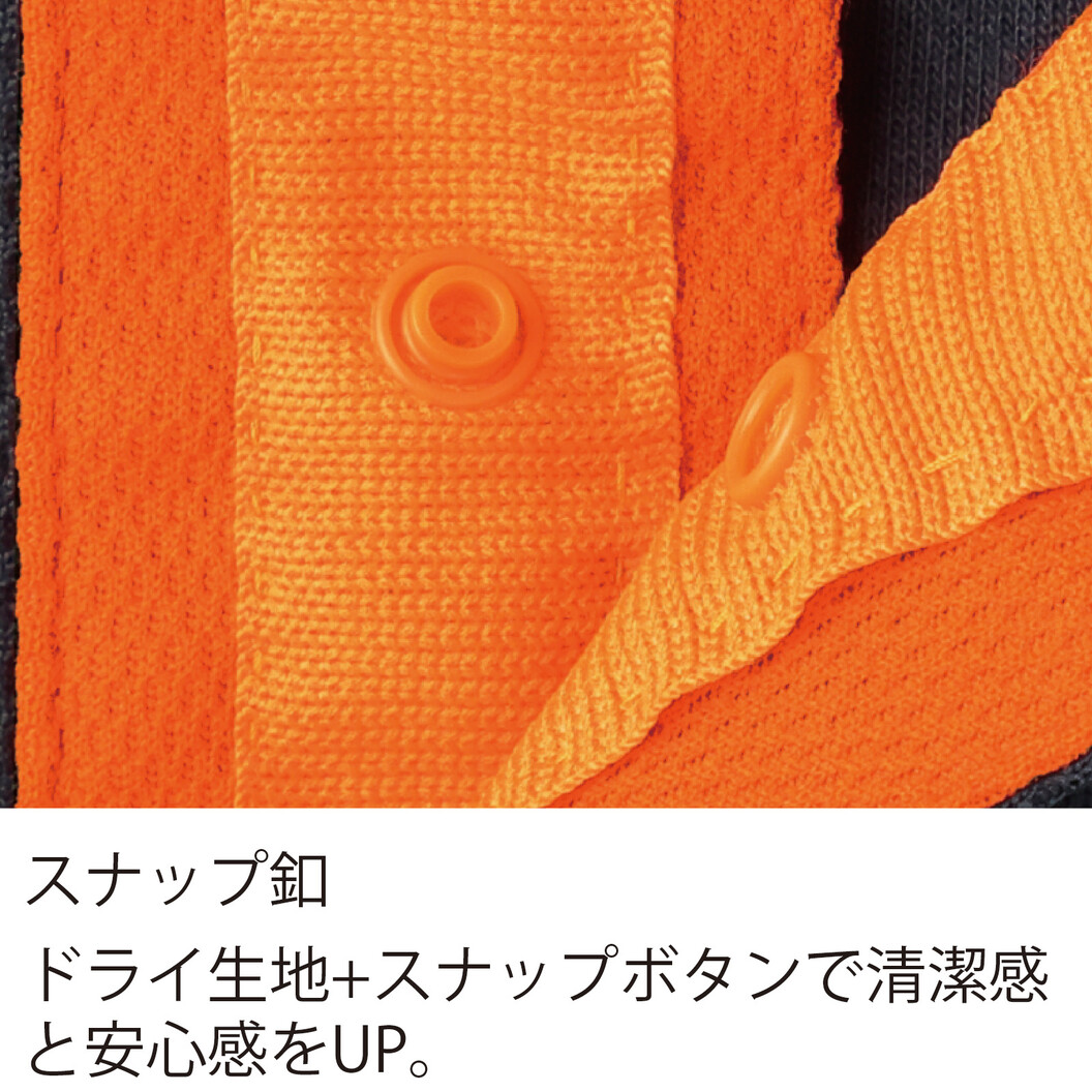 スナップ釦レイヤード半袖ポロ 818