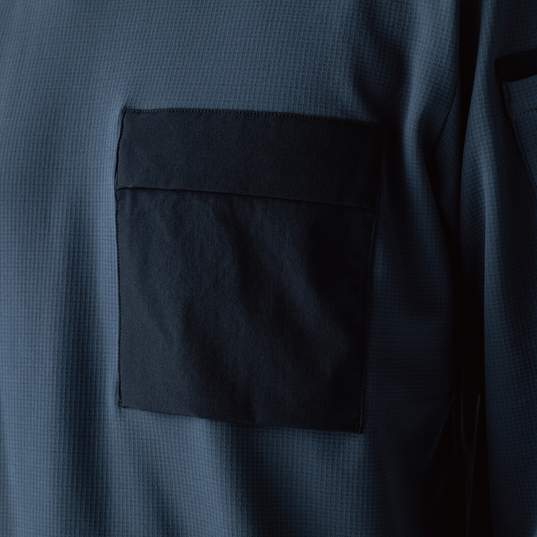 秋冬用 ニッカーズドライワッフルロングスリーブTシャツ 55353