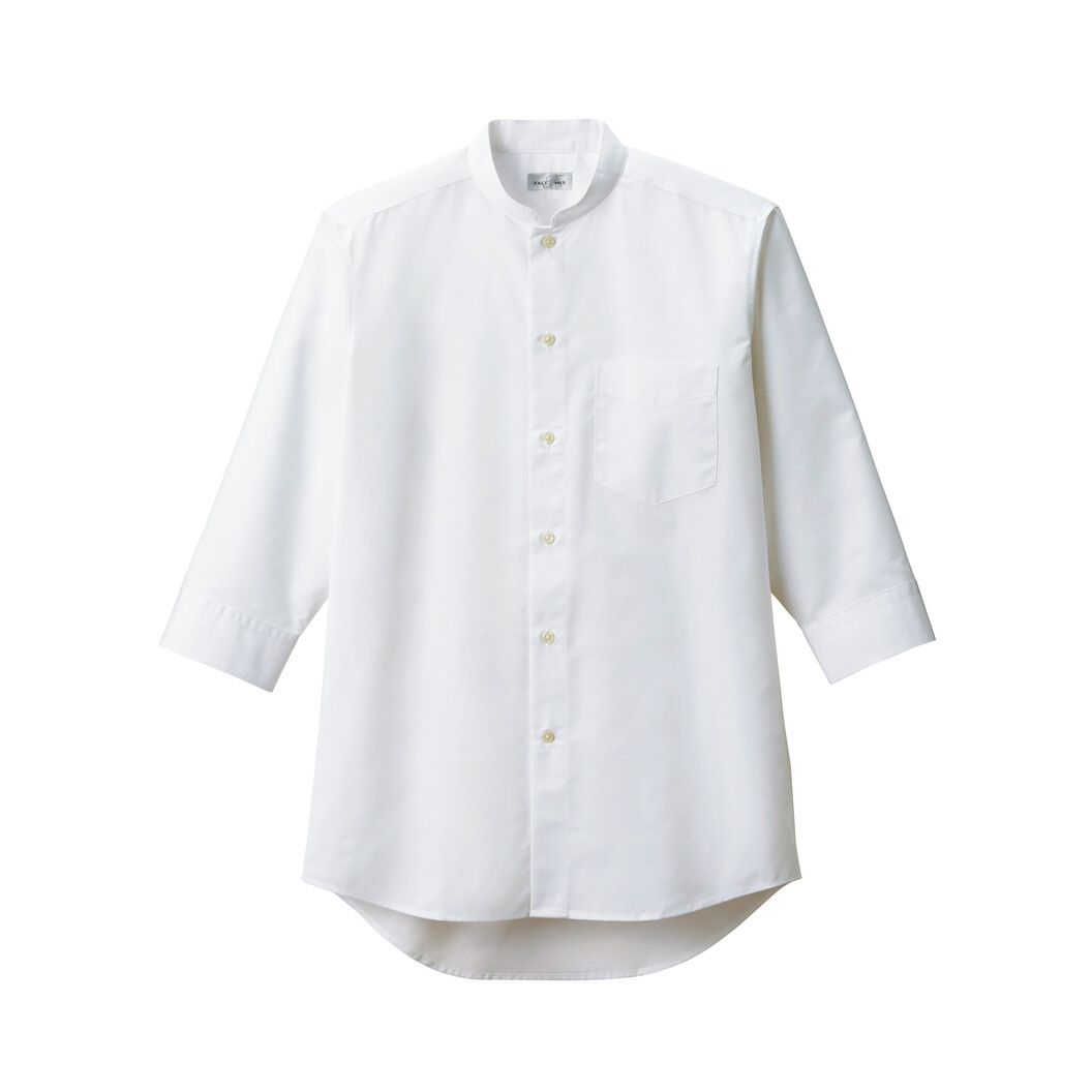 メンズスタンドカラー七分袖シャツ FB5052M