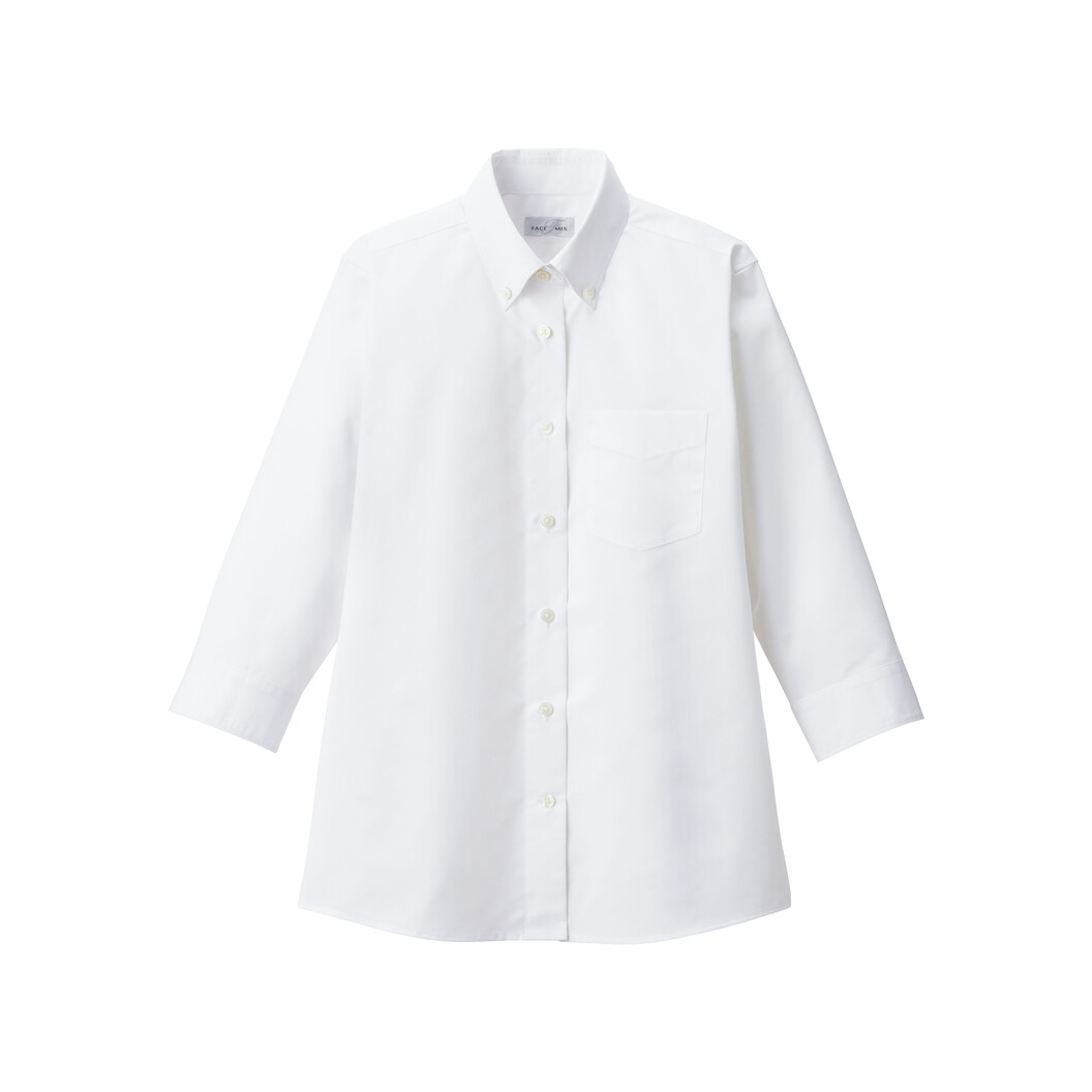 レディスボタンダウン七分袖ブラウス FB4045L