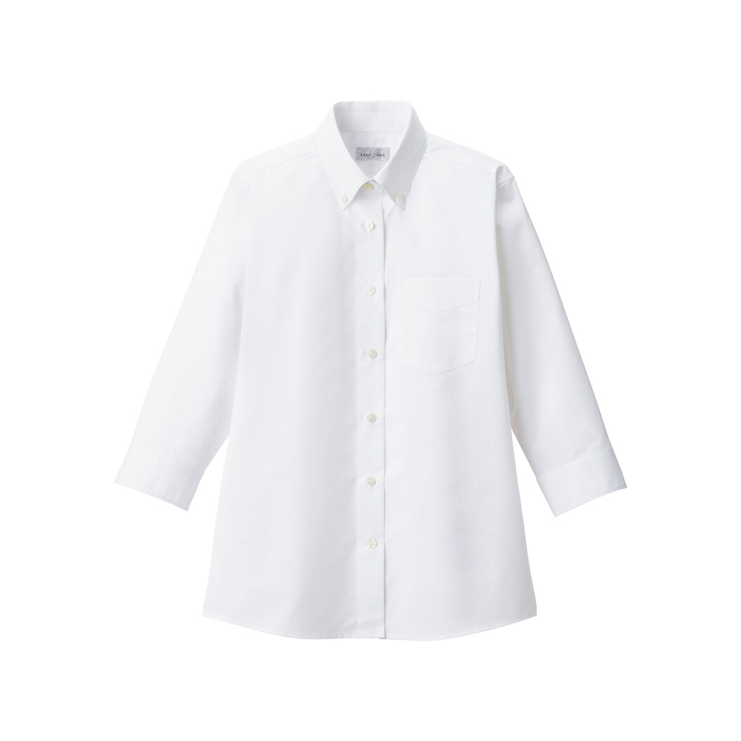 レディスボタンダウン七分袖ブラウス FB4045L