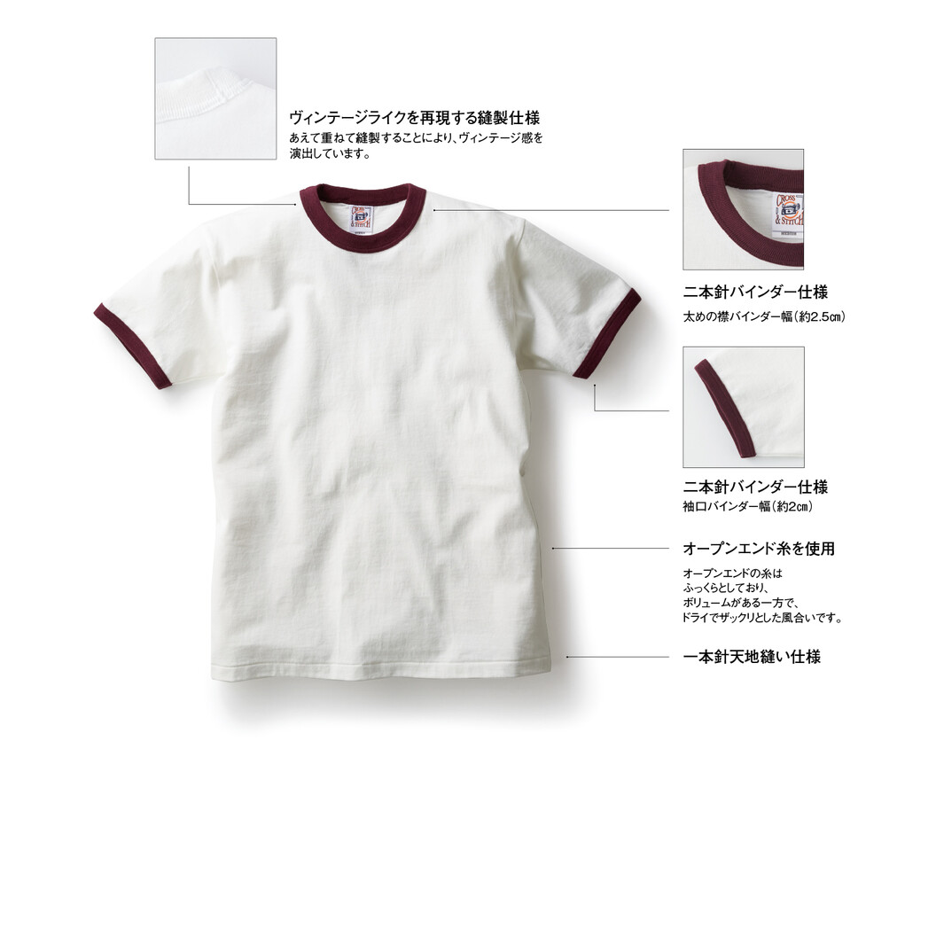 6.2オンス オープンエンド マックスウェイト リンガーTシャツ OE1121