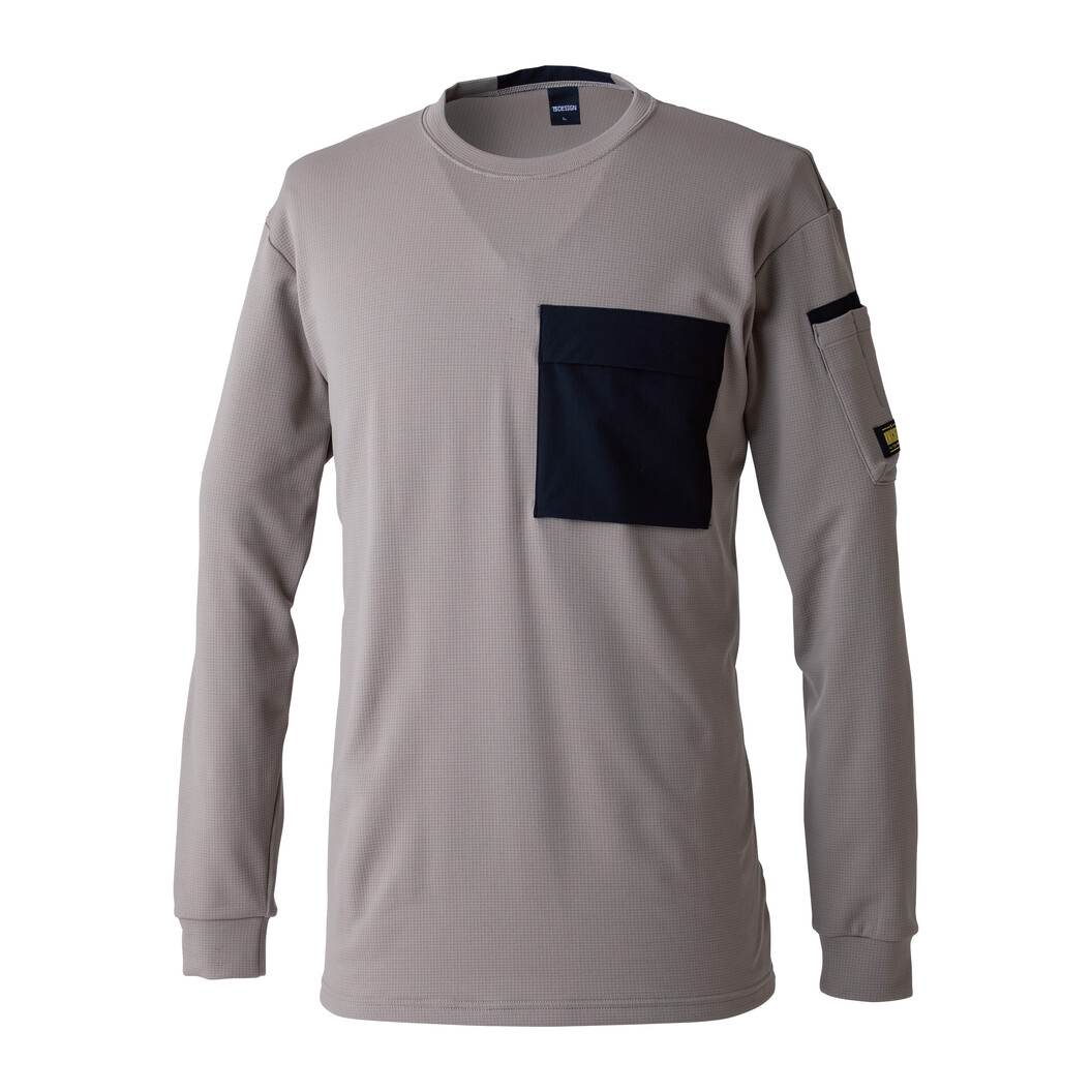 秋冬用 ニッカーズドライワッフルロングスリーブTシャツ 55353