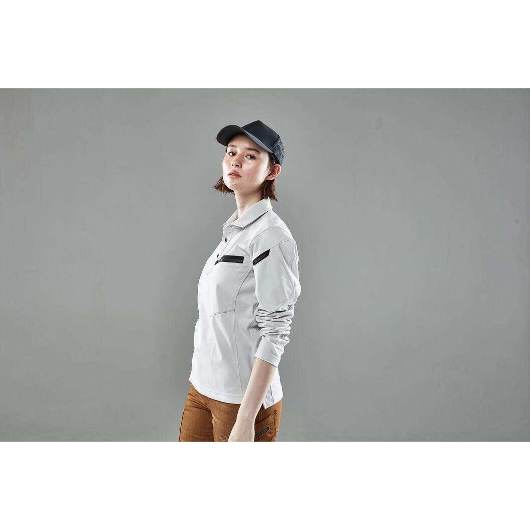 春夏用 T/Cワークニットロングポロシャツ 51305