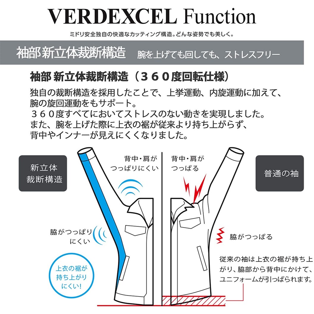 春夏用 作業服 帯電防止 ストレッチ VES520シリーズ 長袖シャツ
