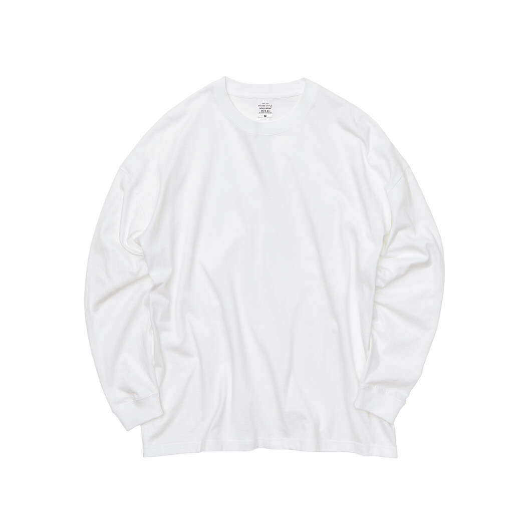5.6オンス ビッグシルエット ロングスリーブ Tシャツ(1.8インチリブ) 5509-01