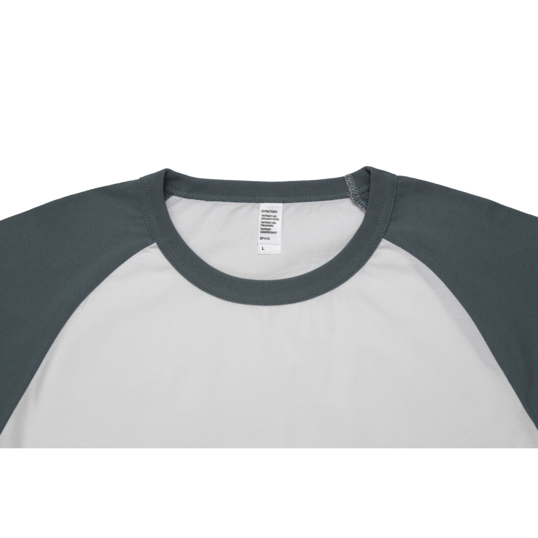 6.6オンス プレミアムコンフォートラグランスリーブTシャツ D-FACTORY DF1115