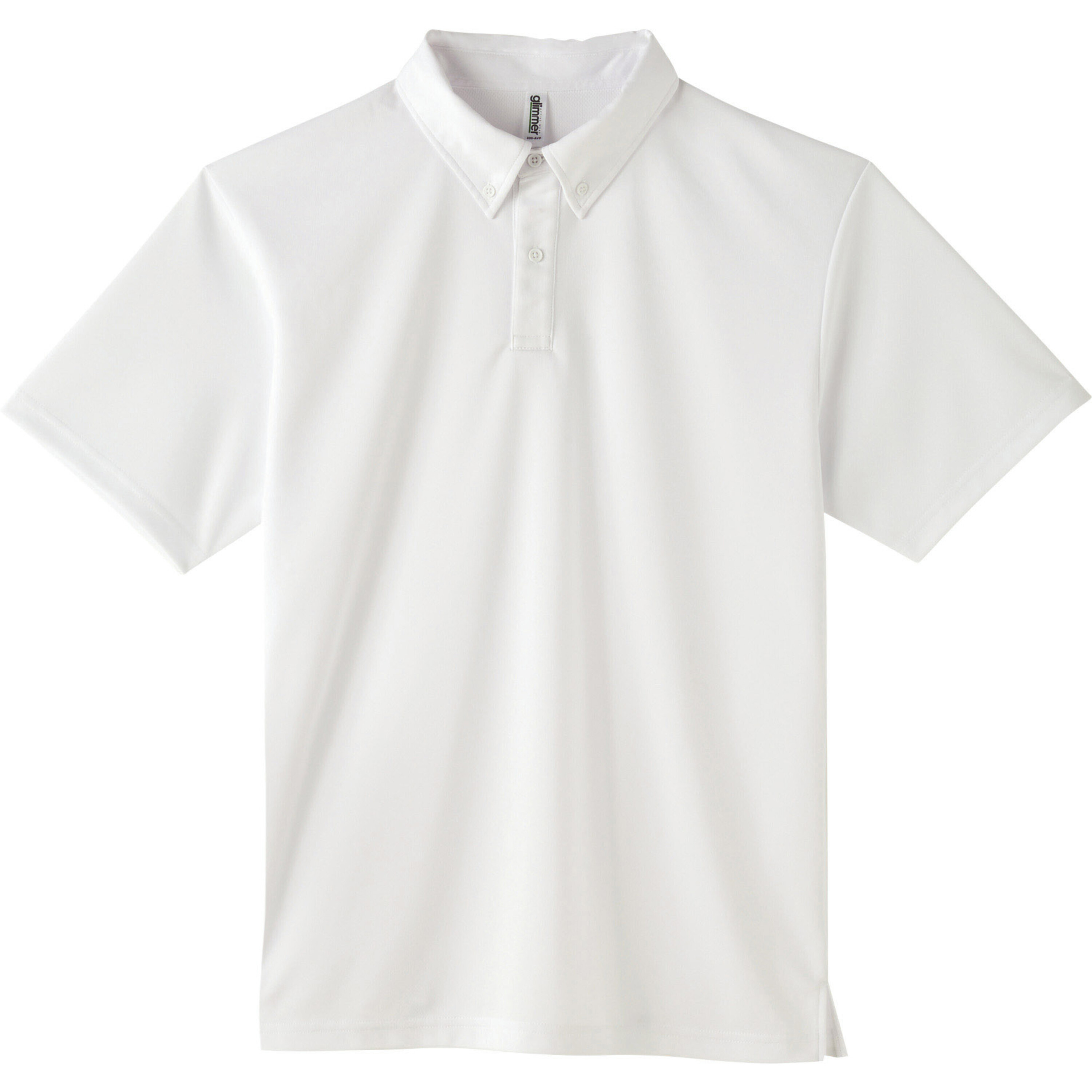 [グリマー] 半袖 4.4オンス ドライ ボタンダウン ポロシャツ (ポケット無