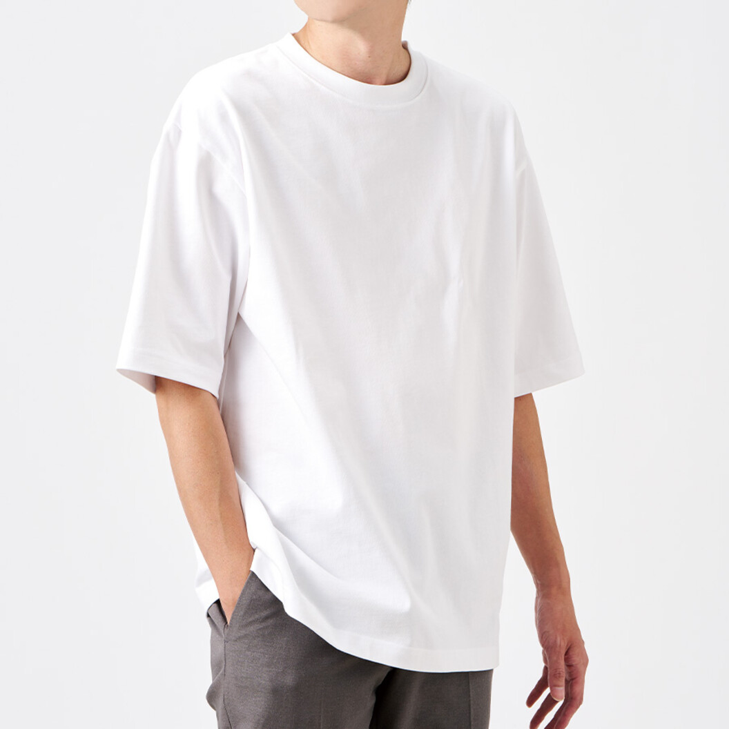 7.4オンス カスタムデザインオーガニックコットンTシャツ オーバーサイズ TA1-0002