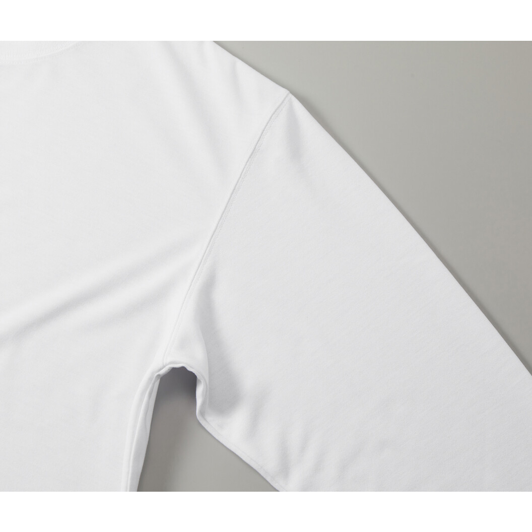 5.6オンス ドライコットンタッチ ラウンドテール ロングスリーブ Tシャツ(2.1インチリブ・ローブリード) 5663-01