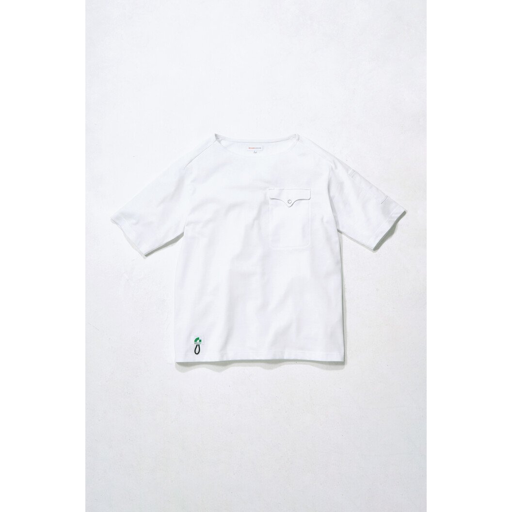 春夏用 TEEボートネック半袖Tシャツ(胸ポケット付き) B3905-53