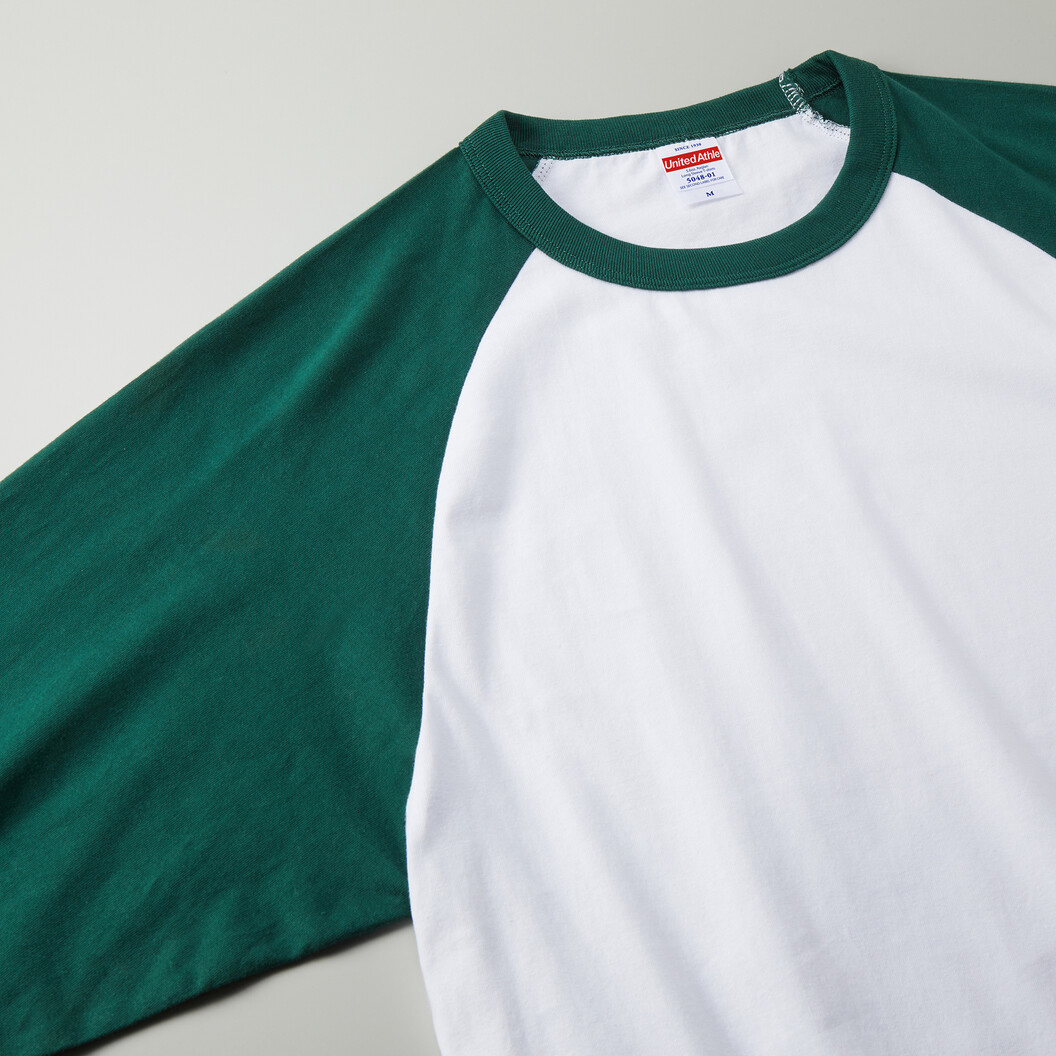 5.6オンス ラグランロングスリーブTシャツ(1.6インチリブ) 5048-01