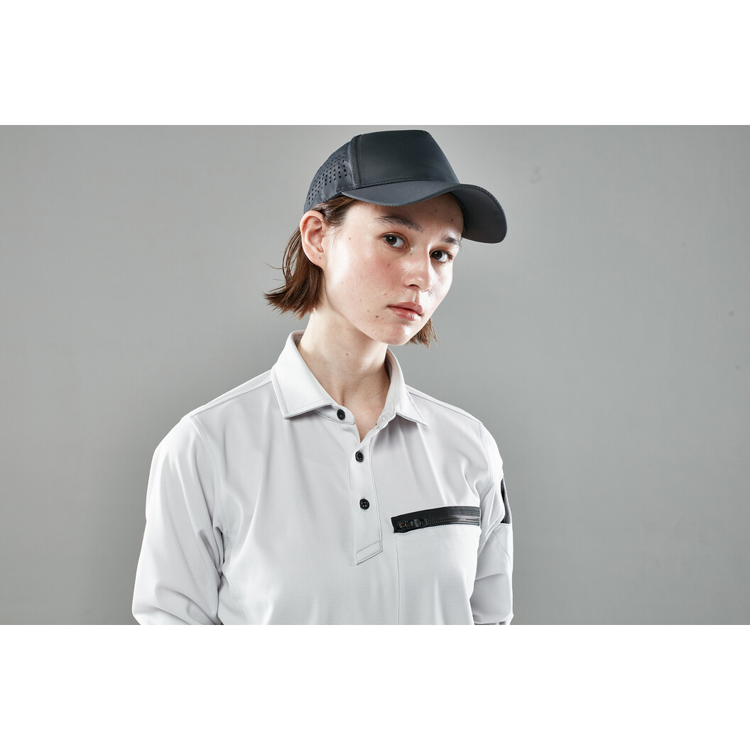 春夏用 T/Cワークニットロングポロシャツ 51305