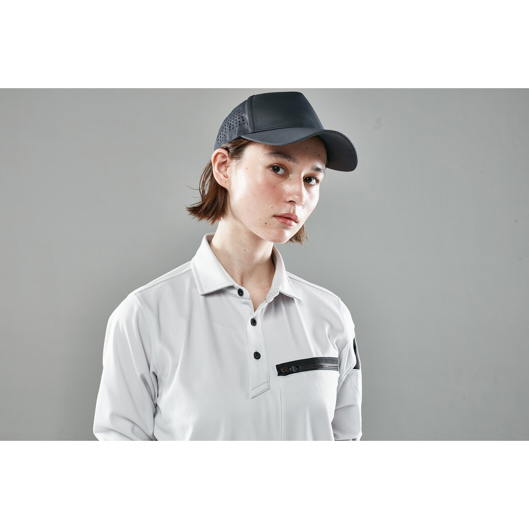 春夏用 T/Cワークニットロングポロシャツ 51305