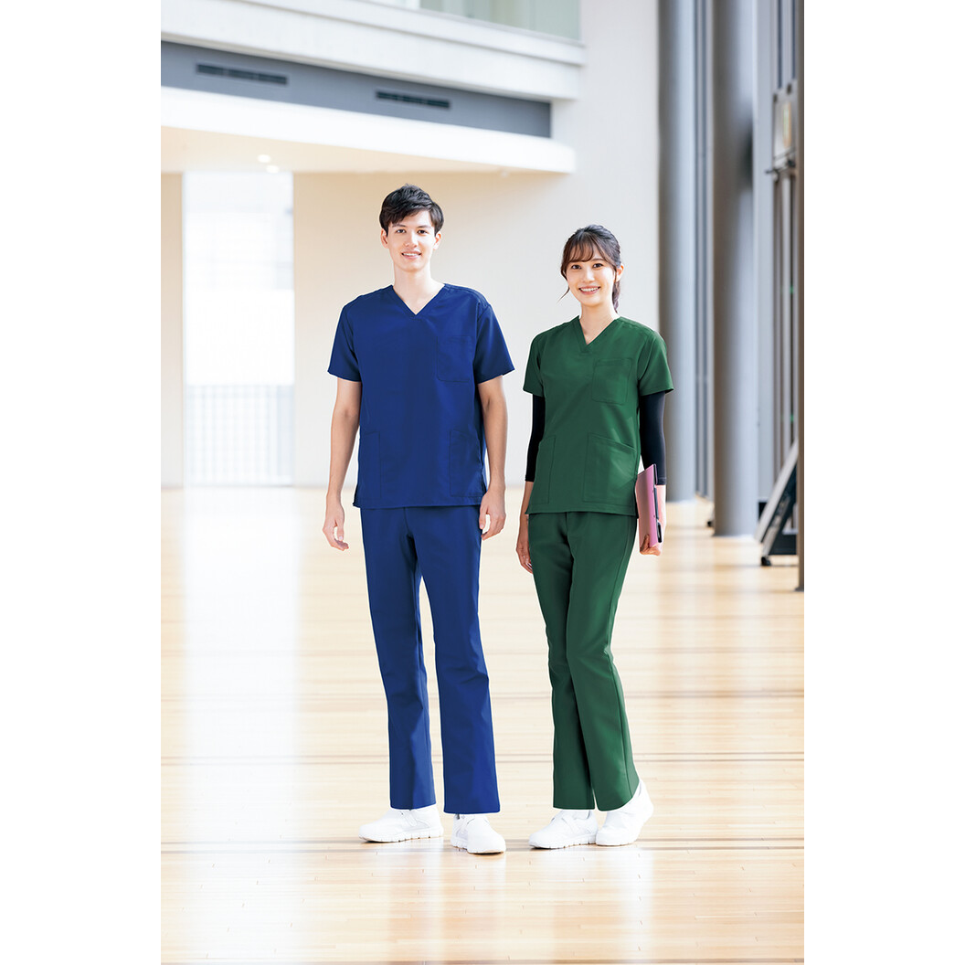 【SummerSale】スクラブ 男女兼用 制菌加工・ストレッチ アイトス AZ-861400