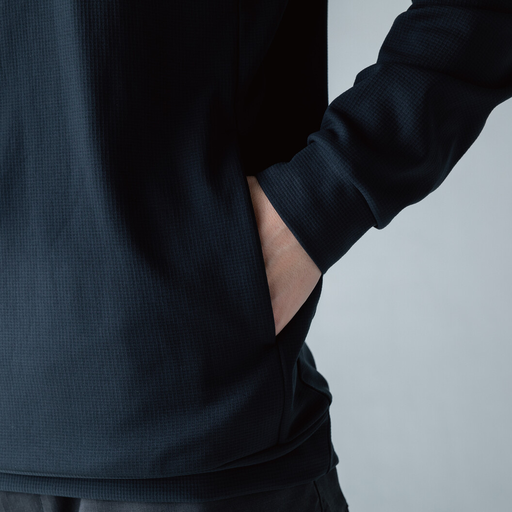 秋冬用 ニッカーズドライワッフルハーフジップ 5531