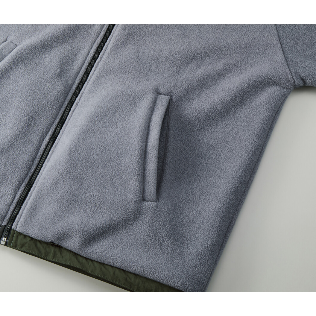 シェル フリース リバーシブル スタンド ジャケット 7493-01